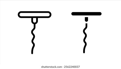 Corkscrew Icon collection in filled and stroke style.