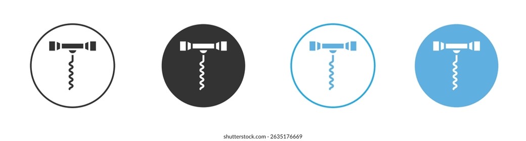 Corkscrew icon Editable flat style, illustration icons