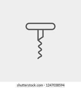 Corkscrew icon isolated on background. Opener symbol modern, simple, vector, icon for website design, mobile app, ui. Vector Illustration