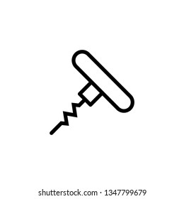 Corkscrew icon. Corkscrew icon isolated on white background. Web site page and mobile app design vector element. - Vector illustration