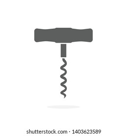 Corkscrew icon isolated on white background