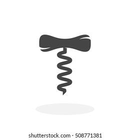 Corkscrew icon isolated on white background. Corkscrew vector logo. Flat design style. Modern vector pictogram for web graphics - stock vector
