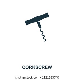 Corkscrew icon. Line style icon design. UI. Illustration of corkscrew icon. Pictogram isolated on white. Ready to use in web design, apps, software, print.
