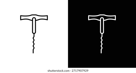 Icono de sacacorchos - Estilo de línea. diseño de Plantilla de símbolos