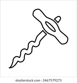 Corkscrew Icon Line Vector graphics