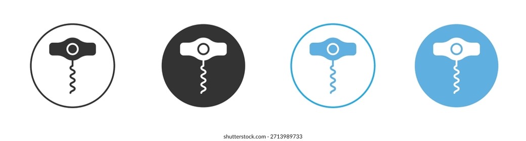 Conjunto de diseño de Plantilla de logotipo de icono de sacacorchos