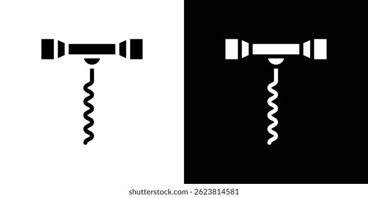 Corkscrew icon for logo web mobile app UI design.
