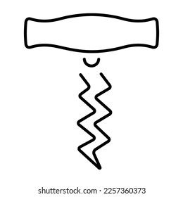 corkscrew icon on white background, vector illustration.