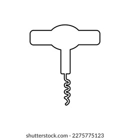 corkscrew icon on a white background, vector illustration