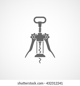 Corkscrew Icon On White Background