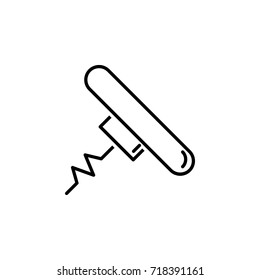 Corkscrew icon on white background