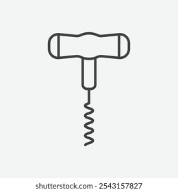 Corkscrew icon set. vector illustration.