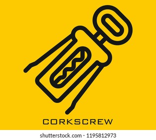 Corkscrew icon signs