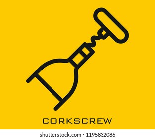 Corkscrew icon signs