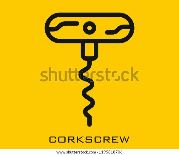 Corkscrew Icon Signs Stock Vector (Royalty Free) 1195818706 | Shutterstock