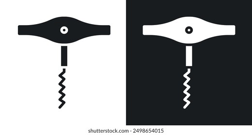 Corkscrew icon in solid style