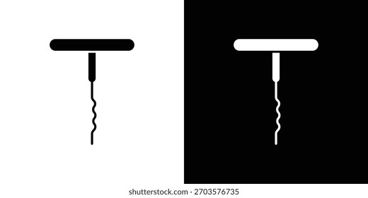 Logotipo del símbolo del sacacorchos. Plantilla gráfica.