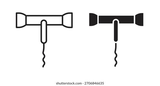 Korkenzieher Symbol für Logo, Web, App Designs.