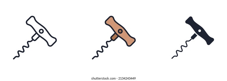corkscrew icon symbol template for graphic and web design collection logo vector illustration