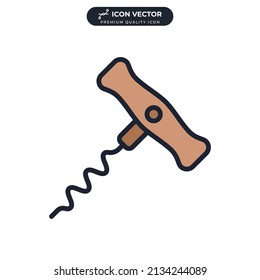 corkscrew icon symbol template for graphic and web design collection logo vector illustration