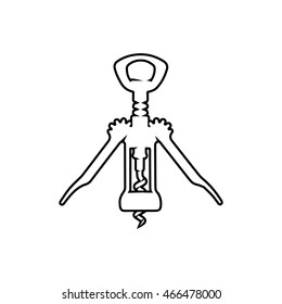 Corkscrew icon thin line series