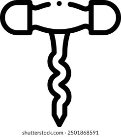 corkscrew icon. Thin Linear Style Design Isolated On White Background