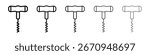 Corkscrew icon vector collection. EPS 10