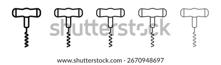 Corkscrew icon vector collection. EPS 10