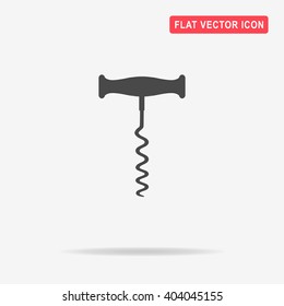 Corkscrew icon. Vector concept illustration for design.