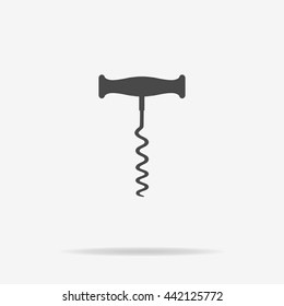 Corkscrew icon. Vector concept illustration for design.