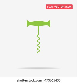 Corkscrew icon. Vector concept illustration for design.