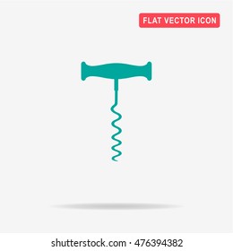 Corkscrew icon. Vector concept illustration for design.