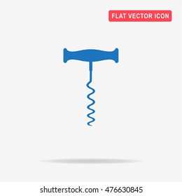 Corkscrew icon. Vector concept illustration for design.