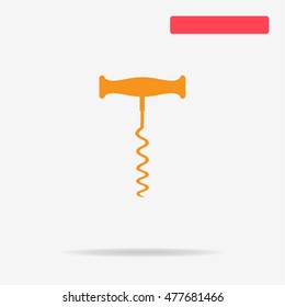 Corkscrew icon. Vector concept illustration for design.