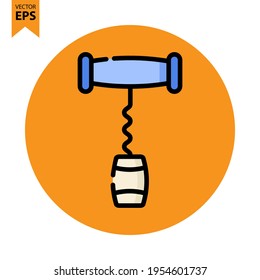 Corkscrew icon vector design. Restaurant symbol for your website design, logo, app, UI. Eps10 vector illustration.