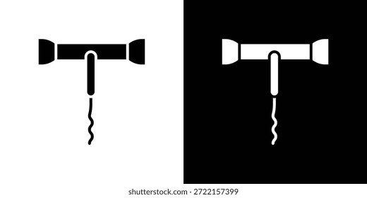 Ilustración vectorial de iconos de sacacorchos - iconos vectoriales de estilo negro de alta calidad