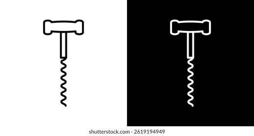 Ícone de saca-rolhas. ilustração vetorial, pictograma isolado. editável