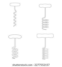 Corkscrew icon vector illustration simple design