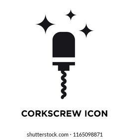Corkscrew icon vector isolated on white background, Corkscrew transparent sign , celebration pictograms