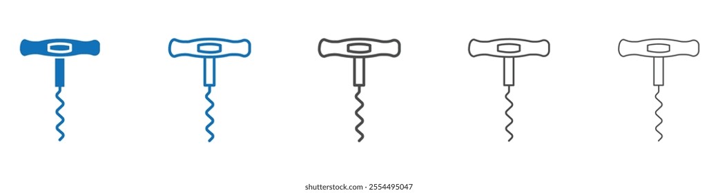 Corkscrew icon vector set collection for web
