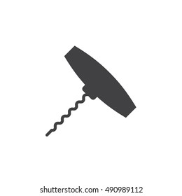Corkscrew icon vector, solid flat sign, pictogram isolated on white, logo illustration