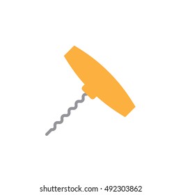 Corkscrew icon vector, solid flat sign, colorful pictogram isolated on white, logo illustration
