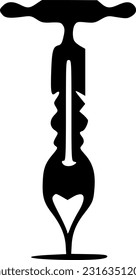 corkscrew icon vector, solid logo illustration, pictogram isolated on sign, symbol, vector, art