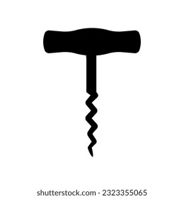 Corkscrew icon vector. Wine illustration sign. Wine shop symbol. Wine house logo.