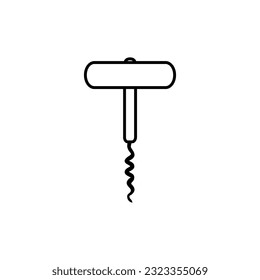 Corkscrew icon vector. Wine illustration sign. Wine shop symbol. Wine house logo.