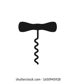 Icono de Corktornillo. Abridor del frasco de vino. Vector.