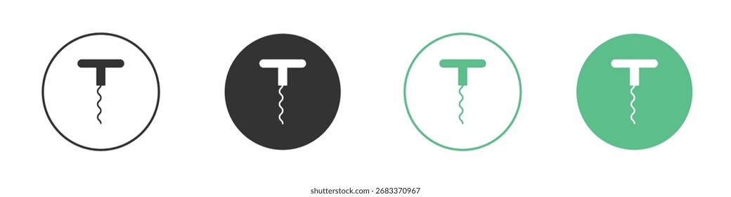 Korkenzieher-Symbol für Ihre Website, Ihr Handy, Ihre Präsentation und Ihr Logo.