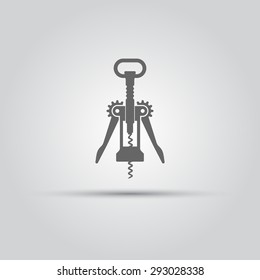 Corkscrew Isolated Vector Black Silhouette Icon