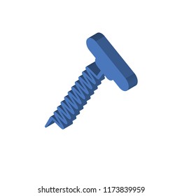 Corkscrew isometric left top view 3D icon