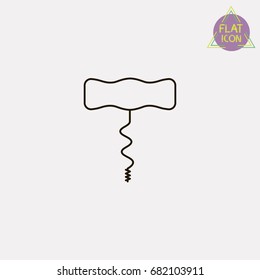 corkscrew line icon